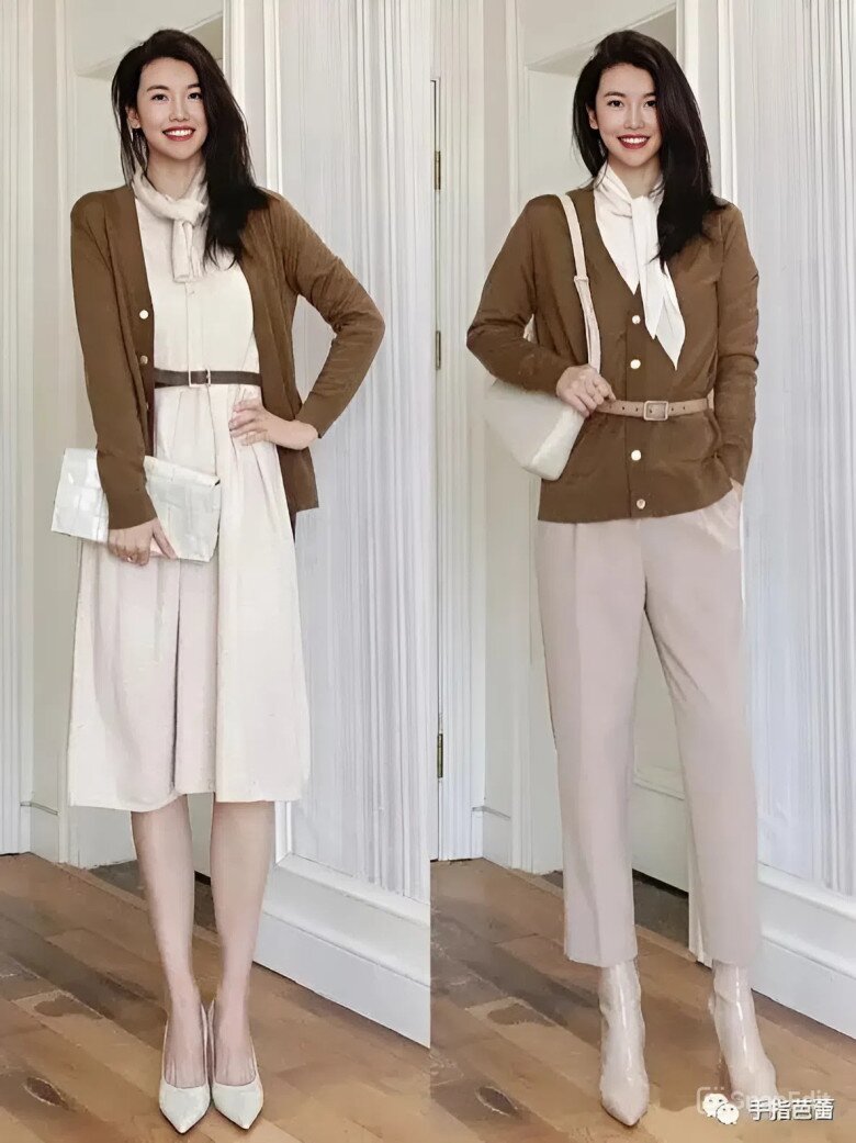 Tủ đồ thu đông lèo tèo vài món, chị em mặc gì đi làm? Tham khảo 16 outfit này đảm bảo lên đồ thanh lịch mà ít tốn kém - 5