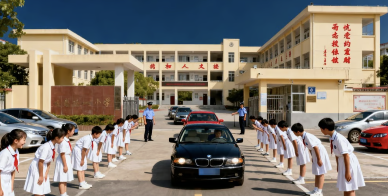 Học sinh đứng trong tiết trời lạnh cóng chào đón thầy cô ngồi trong ô tô ấm: Xứ tỷ dân dậy sóng phẫn nộ!- Ảnh 1. Học sinh đứng trong tiết trời lạnh cóng chào đón thầy cô ngồi trong ô tô ấm: Xứ tỷ dân dậy sóng phẫn nộ!- Ảnh 1.