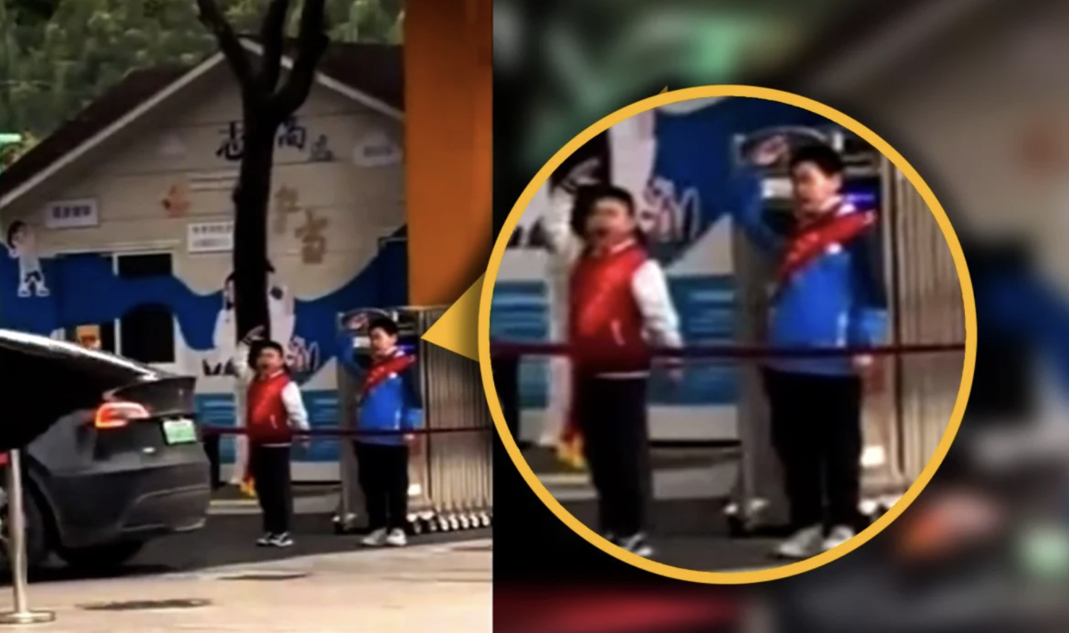 Học sinh đứng trong tiết trời lạnh cóng chào đón thầy cô ngồi trong ô tô ấm: Xứ tỷ dân dậy sóng phẫn nộ!- Ảnh 2. Học sinh đứng trong tiết trời lạnh cóng chào đón thầy cô ngồi trong ô tô ấm: Xứ tỷ dân dậy sóng phẫn nộ!- Ảnh 2.