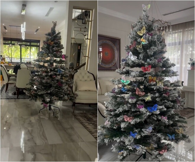 Nữ MC có cây thông chất chơi amp;#34;tỏa mùi tiềnamp;#34; năm ngoái: Năm nay lại trang trí amp;#34;điệu hết phần thiên hạamp;#34; - 2