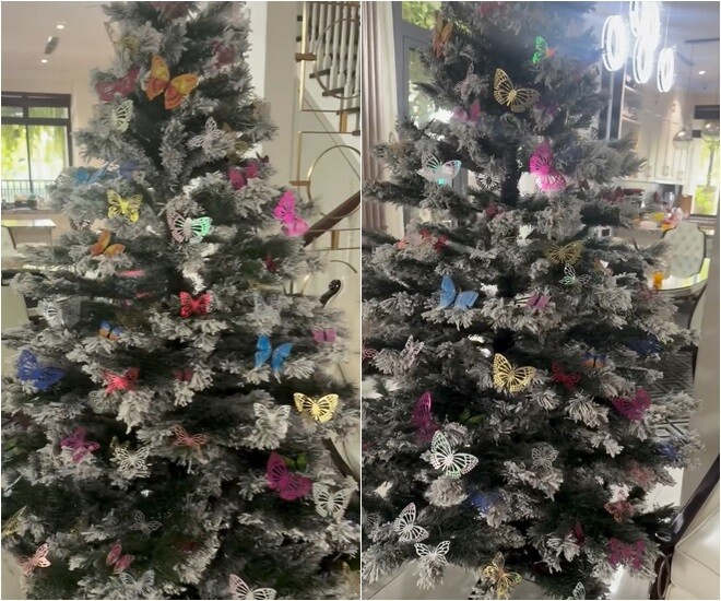 Nữ MC có cây thông chất chơi amp;#34;tỏa mùi tiềnamp;#34; năm ngoái: Năm nay lại trang trí amp;#34;điệu hết phần thiên hạamp;#34; - 4