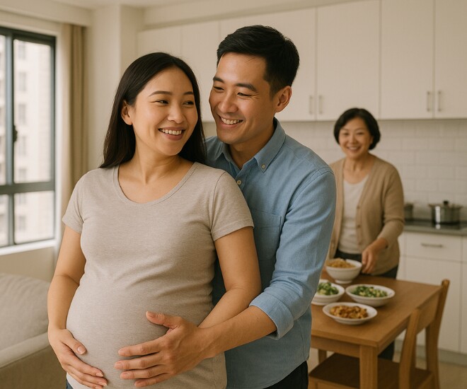 Ôm bụng bầu đi bộ dưới mưa về nhà, thấy chồng đang làm một việc khiến tôi chết lặng - 1