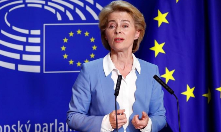 Chủ tịch Ủy ban châu Âu Ursula von der Leyen tại Brussels, Bỉ, hồi tháng 7/2019. Ảnh: Reuters.