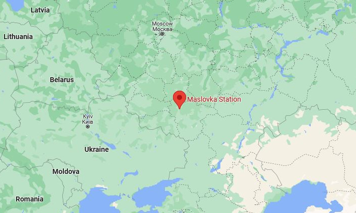Vị trí ga Maslovka ở tỉnh Voronezh của Nga. Đồ họa: Google Maps.