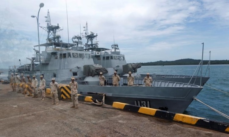 Binh sĩ Campuchia tại căn cứ hải quân Ream ở Sihanoukville năm 2019. Ảnh: Reuters.