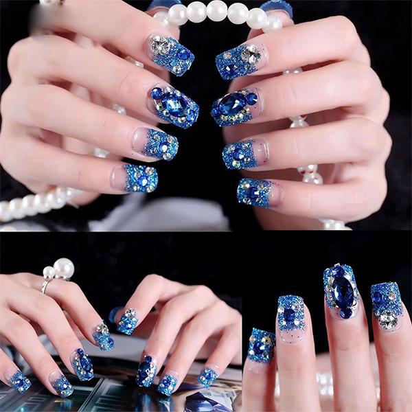 Nail đính đá: 18 mẫu đơn giản đẹp dẫn đầu xu hướng hiện nay - 9