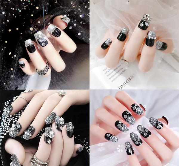 15 Kiểu nail màu đen sang chảnh đẹp đơn giản hot nhất hiện nay - 3