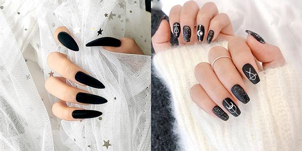 15 Kiểu nail màu đen sang chảnh đẹp đơn giản hot nhất hiện nay - 5