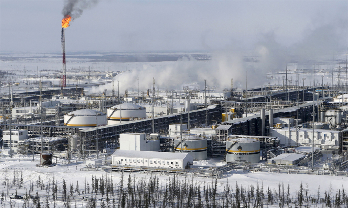 Cơ sở xử lý dầu tại mỏ Vankorskoye thuộc sở hữu của tập đoàn Rosneft ở phía bắc tỉnh Krasnoyarsk, Nga tháng 3/2015. Ảnh: Reuters.