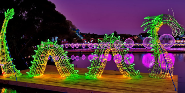 There are three million lights across the park for the event.