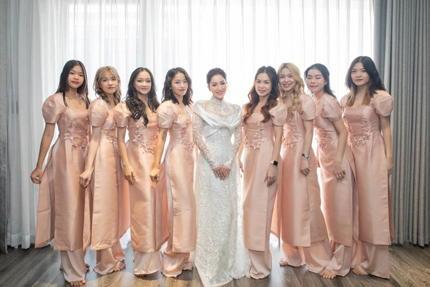 Áo dài cưới của Khánh Thi: Thiết kế độc nhất phảng phất nét đẹp hoàng gia - Ảnh 5.