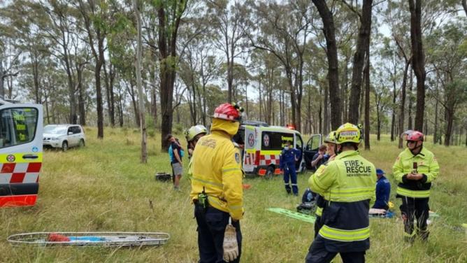 A 24-year-old skydiver crashed into a tree upon landing near Picton Road, just after 1.30pm today.