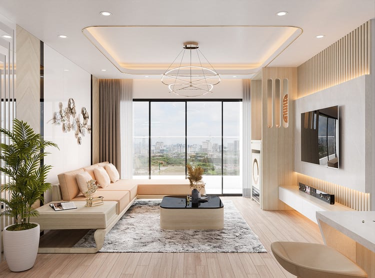 15+ Mẫu thiết kế nội thất chung cư 70m2 đẹp, tối ưu không gian