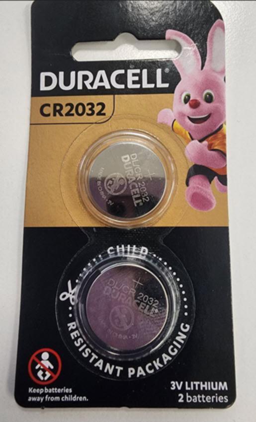 Duracell CR2032 3V Lithium Button Batteries 2pk with barcode 041333002217 were not sold with correct warning information.