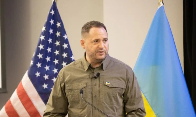 Ông Yermak phát biểu tại Washington, Mỹ, hôm 5/12. Ảnh: Văn phòng Tổng thống Ukraine