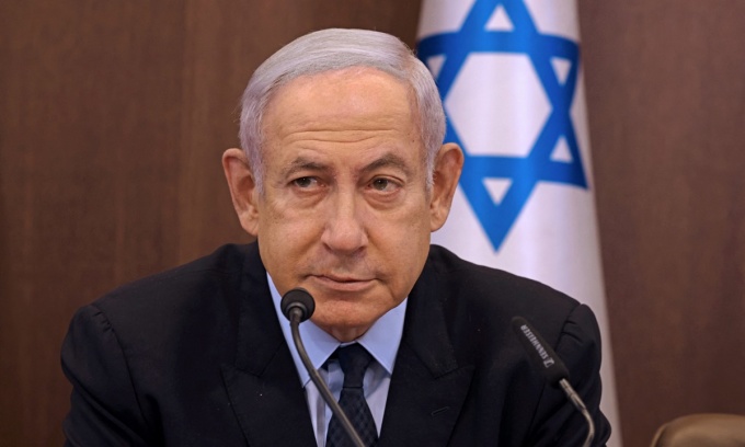 Thủ tướng Israel Benjamin Netanyahu chủ trì một cuộc họp nội các ở Jerusalem hồi tháng 8. Ảnh: Reuters