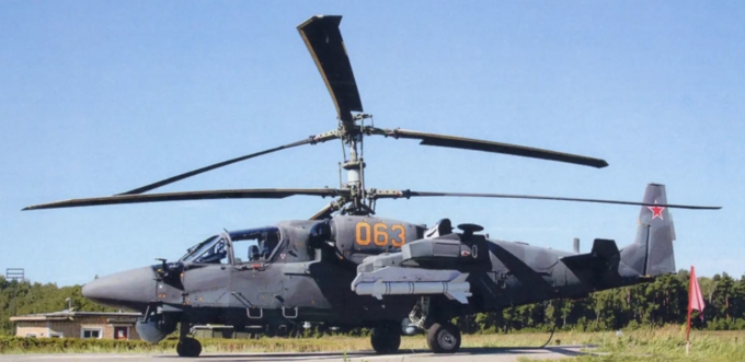 Trực thăng Ka-52 Nga mang tên lửa LMUR trong quá trình thử nghiệm. Ảnh: Russian Helicopter