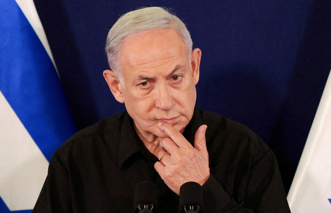 Thủ tướng Israel Benjamin Netanyahu tại cuộc họp báo ở Tel Aviv ngày 28/10. Ảnh: Reuters