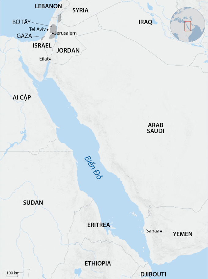 Vị trí Yemen và Biển Đỏ. Đồ họa: AFP