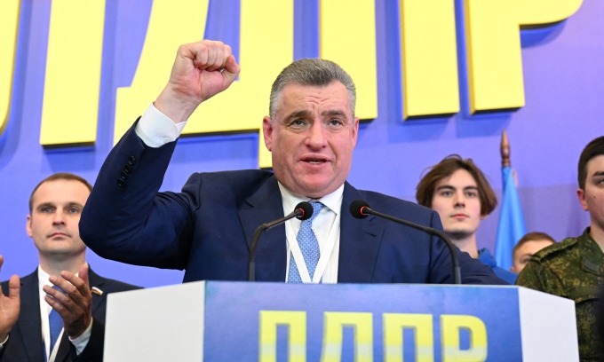 Lãnh đạo kiêm ứng viên tổng thống đảng Dân chủ Tự do Nga (LDPR) Leonid Slutsky tại Moskva hôm 19/12. Ảnh: AFP