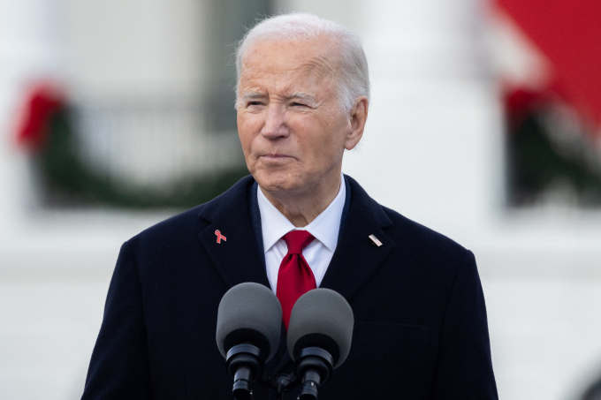 Tổng thống Mỹ Joe Biden phát biểu tại Nhà Trắng ngày 1/12. Ảnh: AFP