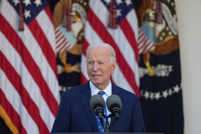 Tổng thống Joe Biden phát biểu tại Nhà Trắng ngày 26/11. Ảnh: AFP