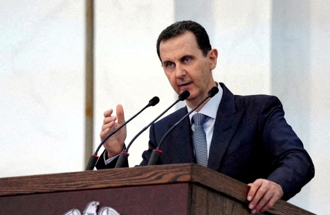 Tổng thống Bashar al-Assad phát biểu trước các thành viên mới của quốc hội tại Damascus, Syria, tháng 8/2020. Ảnh: Reuters