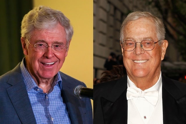 Hai anh em Charles Koch (trái) và David Koch (phải). Ảnh: Reuters