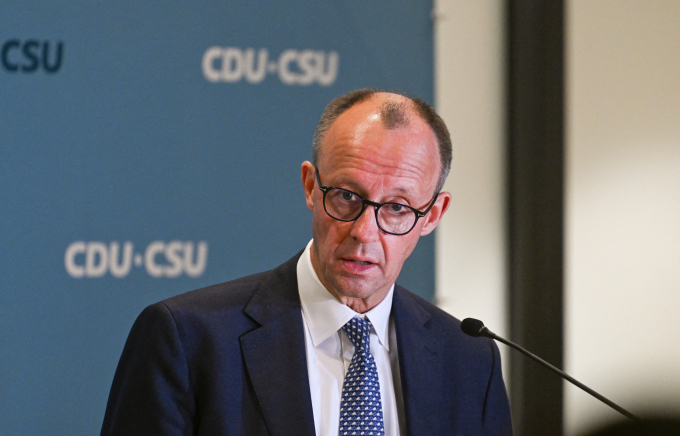 Lãnh đạo đảng Dân chủ Cơ đốc giáo (CDU) Friedrich Merz phát biểu tại quốc hội Đức ngày 16/12. Ảnh: AFP