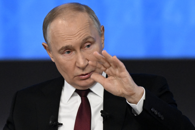 Tổng thống Putin trong cuộc họp báo ngày 19/12. Ảnh: AFP