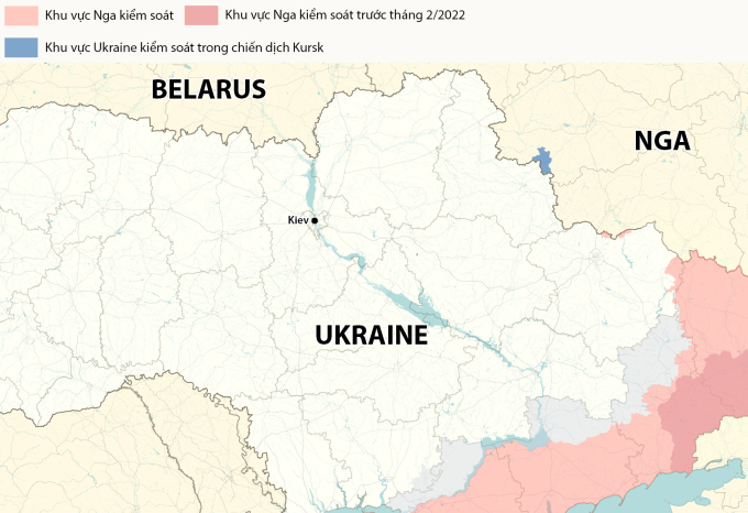 Vị trí thủ đô Kiev, Ukraine. Đồ họa: RYV