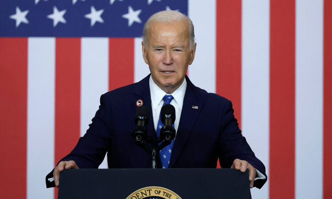 Tổng thống Mỹ Joe Biden phát biểu tại Washington hôm 16/12. Ảnh: AFP