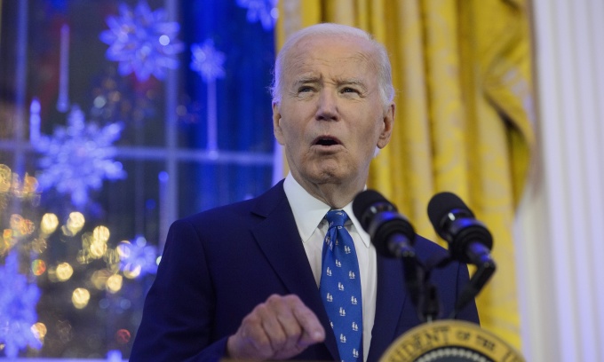 Tổng thống Mỹ Joe Biden tại Nhà Trắng hôm 16/12. Ảnh: AP