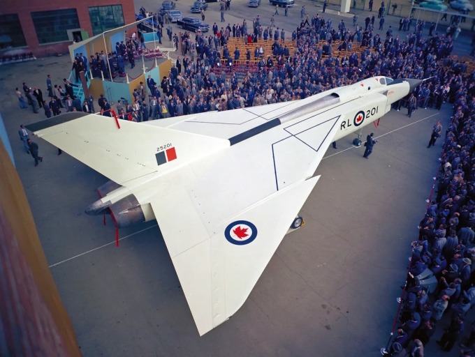 Sự kiện ra mắt máy bay Avro Arrow vào năm 1957. Ảnh: Cơ quan Lưu trữ và Thư viện Canada