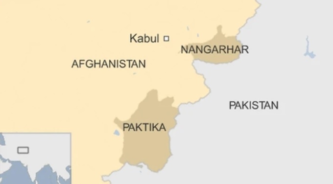 Vị trí tỉnh Paktika của Afghanistan. Đồ họa: BBC