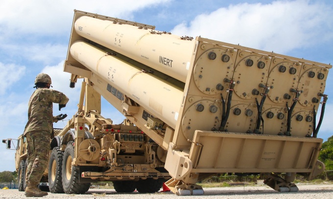 Hệ thống THAAD tại căn cứ không quân Andersen ở đảo Guam hồi tháng 2/2019. Ảnh: Reuters