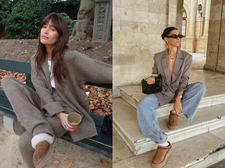 Những kiểu giày với đường viền cổ được thiết kế phủ thêm lớp lông dày hoặc họa tiết trông ấn tượng hơn.