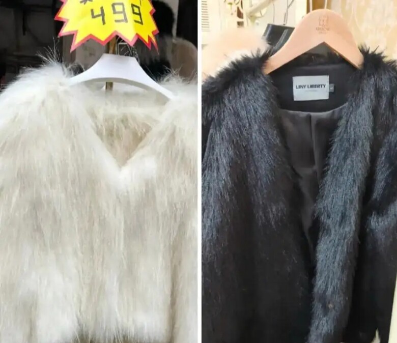 Chiếc áo lông giá rẻ này làm tổng thể kém sang.