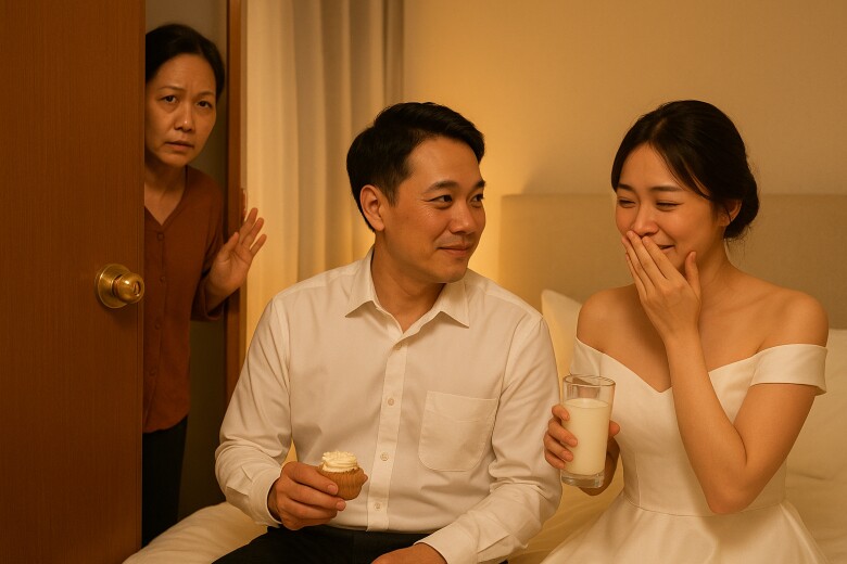 Đêm tân hôn mẹ chồng gõ cửa dặn 1 câu khiến 2 vợ chồng đỏ bừng mặt - 1