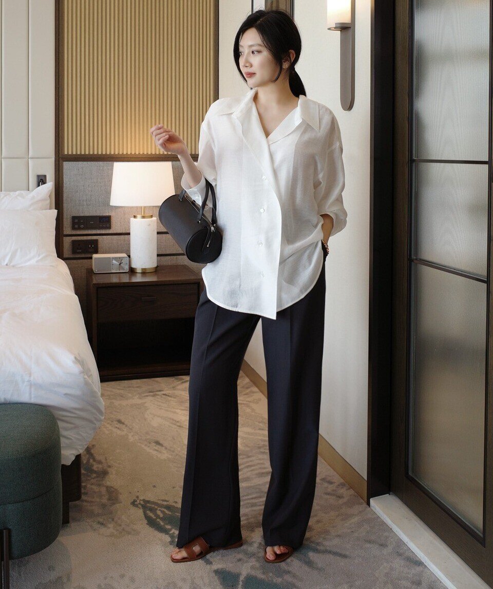 Sơ mi kết hợp 5 kiểu quần này chính là amp;#34;công thức vàngamp;#34; tôn dáng đỉnh chóp, mặc đi làm hay đi chơi đều đẹp - 2