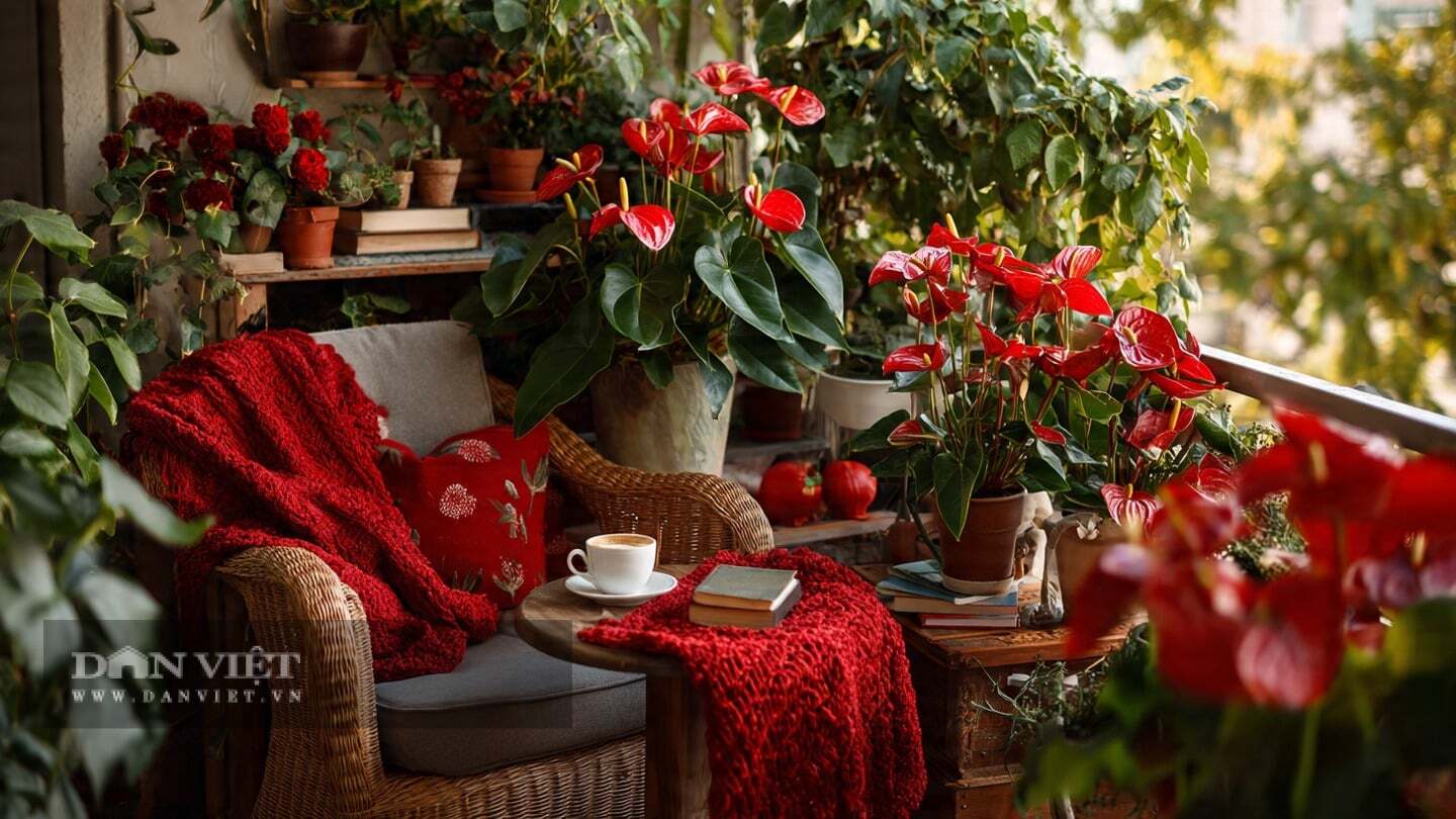 Cây cảnh hồng môn đúng như tên gọi của nó, có ý nghĩa phong thủy là cánh cửa đỏ mở ra tương lai may mắn