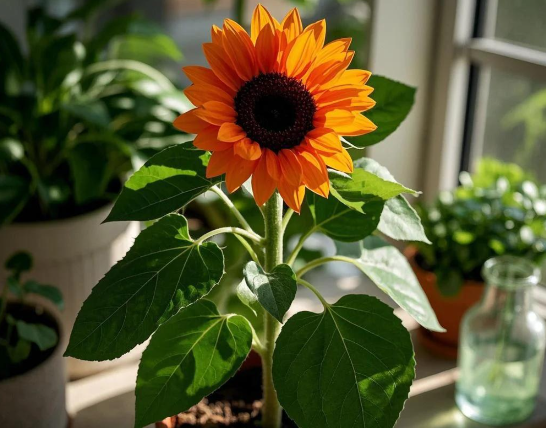 Hoa hướng dương rực rỡ nở giữa nắng, biểu tượng của ánh sáng, niềm vui và năng lượng tích cực. Ảnh: Baidu