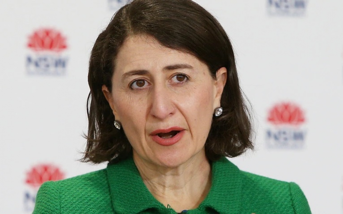 Bà Gladys Berejiklian, Thủ hiến bang New South Wales, Australia, cập nhật tình hình dịch bệnh Covid-19. Ảnh: Getty.