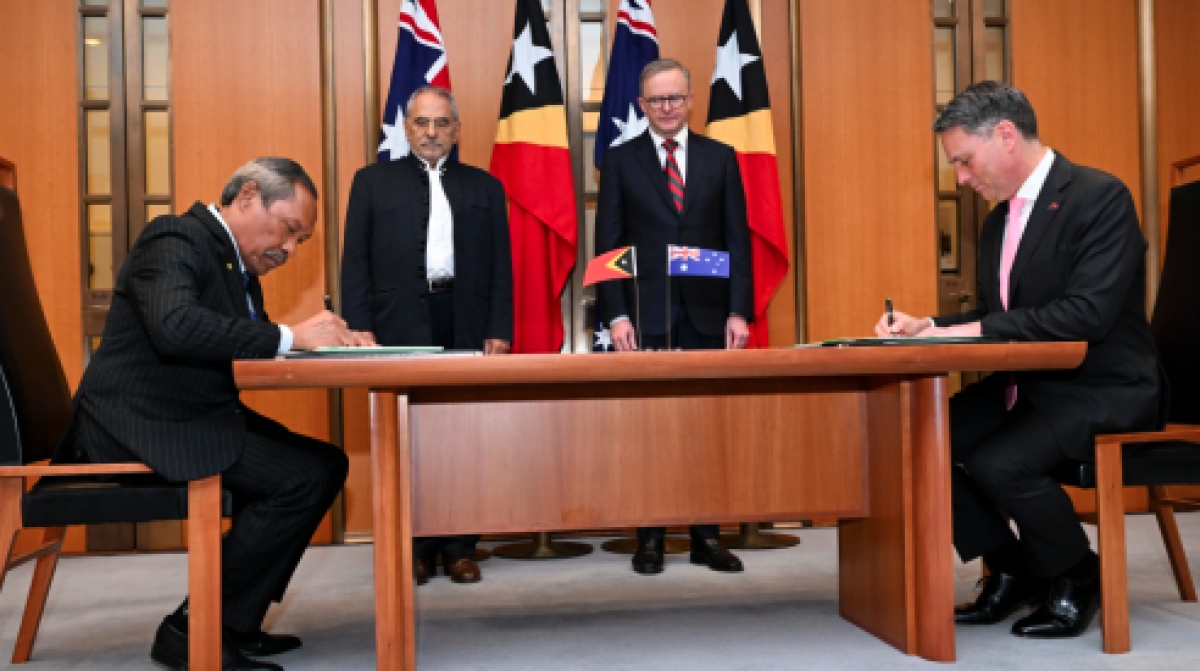 Úc và Timor Leste vừa ký thỏa thuận hợp tác quốc phòng