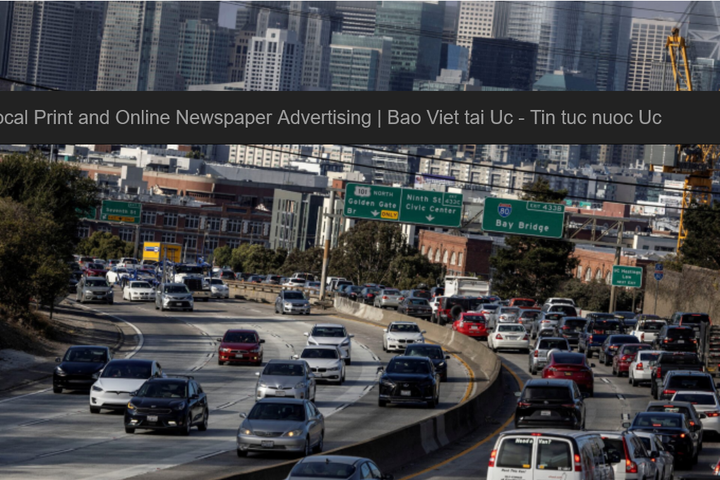 Ôtô trên đường trong giờ cao điểm ở San Francisco, California, Mỹ, ngày 24/8/2022. Ảnh: Reuters