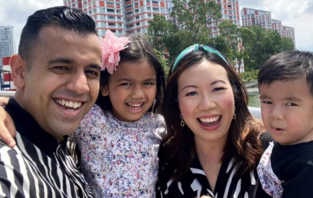 Gia đình Bryna Sim. Ảnh: CNA