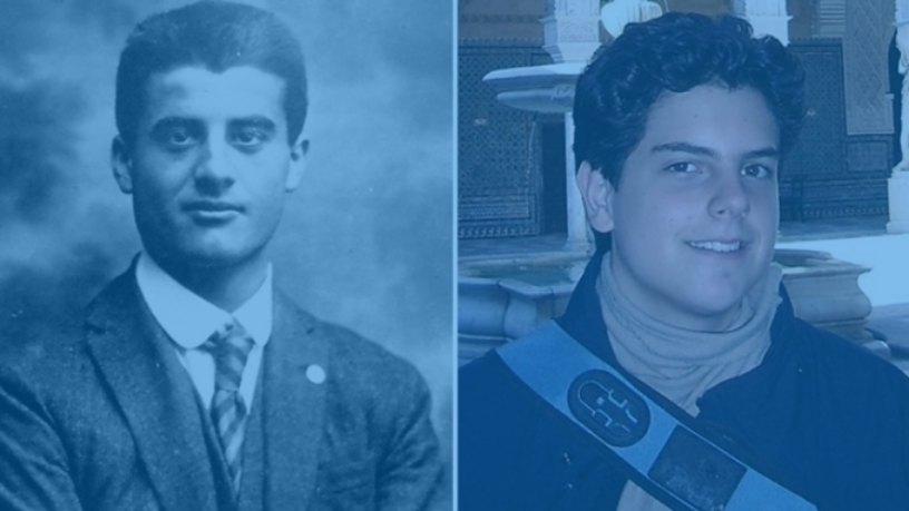 Pier Giorgio Frassati (trái) và Carlo Acutis, hai tín đồ Công giáo được phong thánh trong thánh lễ ngày 7/9. Ảnh: Vatican News
