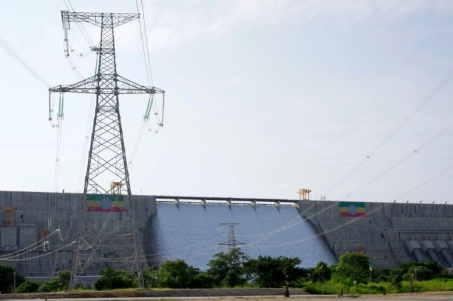 Đập Đại Phục Hưng ở Benishangul-Gumuz, Ethiopia, ngày 9/9. Ảnh: AP