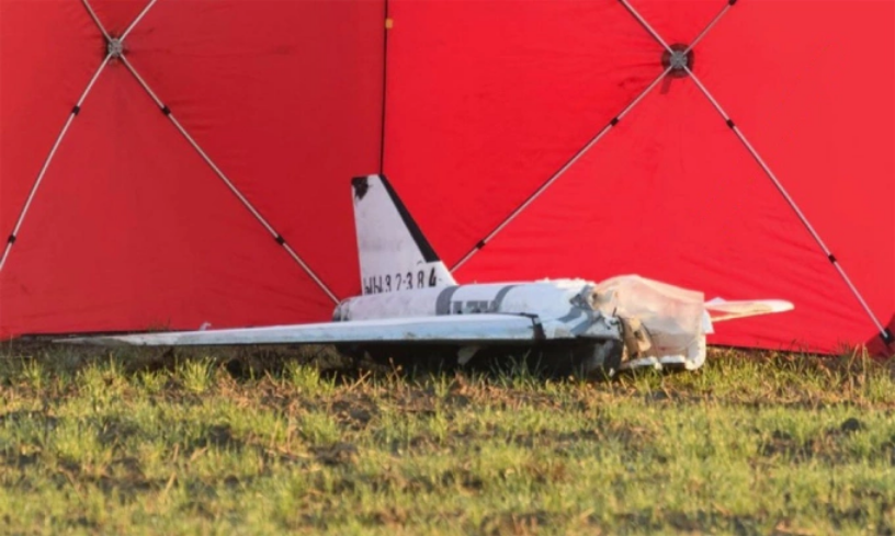 Xác một UAV xâm nhập không phận Ba Lan ngày 10/9. Ảnh: Visegrad 24