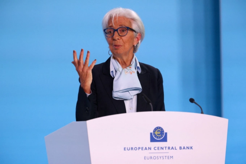 Chủ tịch Ngân hàng Trung ương châu Âu Christine Lagarde phát biểu tại Frankfurt, Đức. Ảnh: Reuters